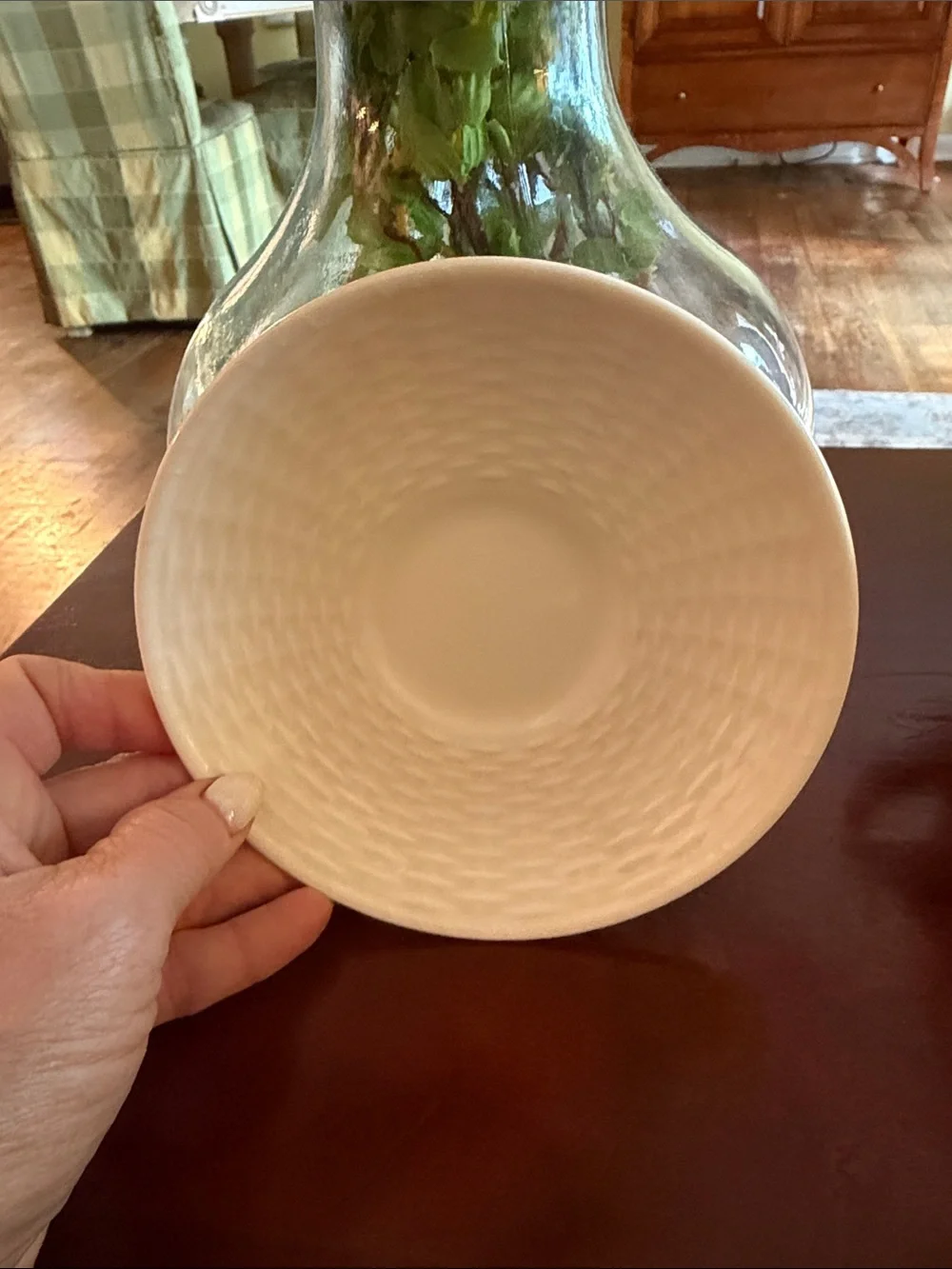 Wedgwood White Nantucket Pattern Saucers - Set of 5